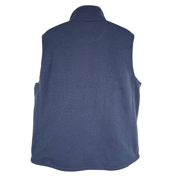 L.L. Bean Bean's Sweater Fleece Vest Mens XL Blue Full Zip Outdoor CJ-2200 - Picture 6 of 7
